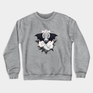 Gothic Floral Cute Bat Crewneck Sweatshirt